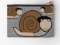 📷  **  "French Snail ~ Escargot"   Studio Pouch by #Gravityx9 at #Redbubble has...