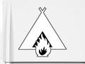 "Campfire and Tent" Stickers by #Symbolical | #Redbubble ~ Stickers are available in up to four size options! This…