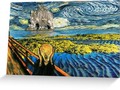 "The Scream on the Starry Night" Greeting Cards by Gravityx9 | Redbubble