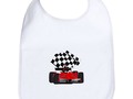 * Red Race Car with Checkered Flag Baby Bib by #Gravityx9 #Just4babies at #Cafepress #Sports4you * fancy bib for ba…