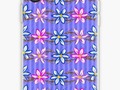 "Violet Stripes with Flowers" iPhone Cases & Covers by Gravityx9 | Redbubble