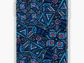 "Blue Doodles - Hearts And Smiles " iPhone Cases & Covers by Gravityx9 | Redbubble