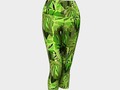 * Green Tropical Jungle Leaves Yoga Capris by #Gravityx9 #ArtofWhere * Our yoga capris are a way to work out in com…