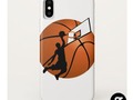 Slam Dunk Basketball Player w/Hoop on Ball Case-Mate iPhone Case : Case-Mate Barely There Apple iPhone XS Case *…