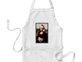 * Mona Lisa's Christmas Santa Hat Adult Apron by #SpoofingtheArts at #Zazzle #ilovexmas #Gravityx9 * Christmas Acce…