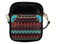 K172 Wood and Turquoise Abstract Sling Bag (Model 1627) | ID: D262721 - * ...