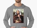 "Mona Lisa Thanksgiving Pilgrim" Lightweight Hoodie by Gravityx9 | Redbubble