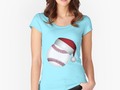 "Christmas Baseball" Women's Fitted Scoop T-Shirt by Gravityx9 | Redbubble