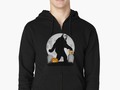 "Halloween Gone Squatchin'" Zipped Hoodie by Gravityx9 | Redbubble