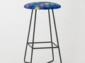 * Pretty Flowers in a Row Bar Stool by #Gravityx9 at #Society6 * Hand Drawn llustration o…
