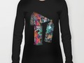 Graffiti and Paint Splatter Long Sleeve T-shirt