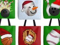 Festive and Colorful Sports Themed Christmas Tote Bags - available in up to 3 sizes at Redbubble !…