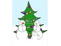 ‘Snowman Family Enjoy a White Christmas ’ Greeting Card by Gravityx9 - * *...