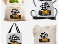 * Yellow Race Car with Checkered Flag variety of Bags by #Gravityx9 #Cafepress #sports4you…