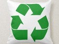 Recycling Symbol - Green Throw Pillow * Add background color to match your room decor. Pillows are available in thr…