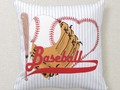 I Love Baseball - Ball, Bat, Baseball Glove Throw Pillow * Baseball Themed Sports Home Decor Ideas * I Love…