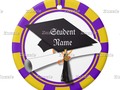 #Graduation School Colors Purple and Gold (ZOOM!) Ceramic Ornament * Custom ornaments are available in several shap…