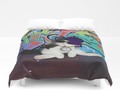 Cat Attitude.....Kitten and Graffiti Wall Duvet Cover by #Gravityx9 Designs at #Society6 * #homedecor #bedroomdecor…