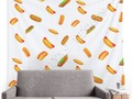 *** #WallDecor * Hot Dog Pattern #WallTapestries by #Gravityx9 | Redbubble * Hanging art *…