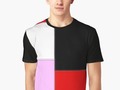 " Red, Black and Pink Blocks " T-shirt by Gravityx9 | Redbubble * Bold, blocks of black, red, white and pink, with…