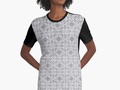 "Pear and Hearts Motif Pattern" Graphic T-Shirt Dress by Gravityx9 | Redbubble * Black and White Design Artwork *…