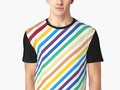 "Rainbow Stripes" T-shirt by Gravityx9 | Redbubble * Bright and bold stripes of red, blue, orange, green, yellow an…