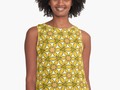 "Golden Stars " Sleeveless Top by Gravityx9 | Redbubble * Shades of gold and yellow abstract doodle art drawn trian…