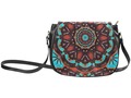 * K172 Wood and Turquoise Abstract Classic Saddle Bag by #Gravityx9 at #Artsadd * Abstract design with a wood-like…