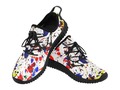 `` Blue & Red Paint Splatter Artsy Grus Women's Breathable Woven Running Shoes * Fun for the carefree, creative pe…