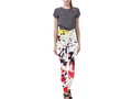 ** Blue & Red Paint Splatter Cassandra Women's Leggings  * #WomensFashion by #Gravityx9 at #Artsadd *