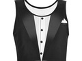 `` Fake Tuxedo Women's Crop Top * All Dressed up in your Fake Tuxedo Dress! This can be the main part of your cos…
