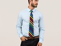 * Rainbow Stripes with Black Neck Tie by #Stripes4you at #Zazzle / #Gravityx9 * Bright and…