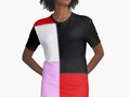 * * ' Red, Black and Pink Blocks ' Graphic T-Shirt Dress by Gravityx9 * * Bold, blocks of…