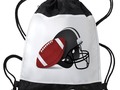 📷  Football And Helmet Drawstring Bag by Gravityx9 - CafePress * Come on and Watch The Bi…