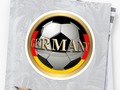 * 'Germany Soccer Ball' Sticker by Gravityx9 ** Soccer Ball with golden text, “Germany”, an…