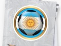 * * 'Argentina Soccer Ball ' Sticker by Gravityx9 ** Soccer Ball with the beautiful sun emb…