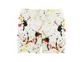 * Yellow & Black Paint Splatter Briseis Skinny Shorts by #Gravityx9 at #Artsadd #WomensFashion *…