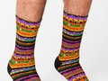'Halloween Striped Icons ' Socks by #Gravityx9 #HalloweenSocks #Halloween #HalloweenVibes #halloween2019…
