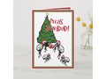 * FLEAS NAVIDAD - Christmas Fleas and Christmas Tree Holiday Card ** cards for Christmas * Christmas greeting card…