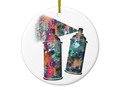 ** Graffiti and Paint Splatter Spray Cans Ceramic ChristmasOrnament available in several shape options. Add name…