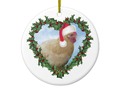 * Christmas Chicken * Buff Orpington Ceramic ChristmasOrnament available in several shape options. Add name, year…