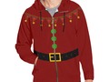 * Santa's Helper Elf Red All Over Print Full Zip Hoodie for Men *Personalized classic-cut h…