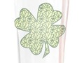 St. Patrick's Day Clovers Drinking Glass by #Gravityx9 at Cafepress ~ Made of durable lead free glass, this drinki…