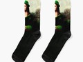 📷  * “Lucky Mona Lisa - St Patrick’s Day” Socks by #Gravityx9 | Redbubble #Spoofingthearts…