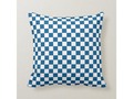 * Classic Blue and White Checkerboard Throw Pillow | * White Checkerboard with Classic Blue, the Pantone Color for…