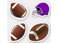 * * Footballs and Football Helmet Sticker | * Fun variety of football themed designs. * Stickers are available in…