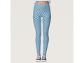 * Classic Blue and White Checkerboard Leggings | * Classic blue is the Pantone Color of 2020. Checkerboard pattern…