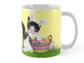 * Cute Easter Kitty Mug by #Gravityx9 | Redbubble * Mugs are available in three style / si…