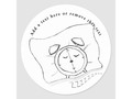 * Sleeping Alarm Clock Sketch Classic Round Sticker | * Cozy on a fluffy pillow, this alarm clock has hit the Snooz…