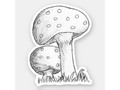 * Mushrooms Sketch Sticker | * A couple of cute little mushrooms in the forrest. * A simple, hand drawn sketch for…